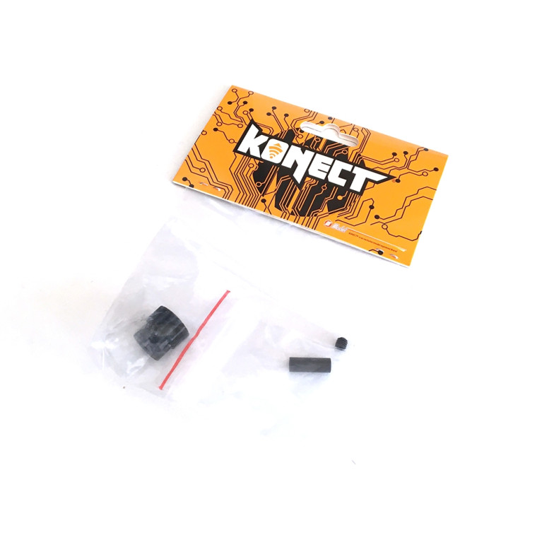 Pignon moteur 32DP Ø5mm + adaptateur 3.17mm 16 dents en acier - 1/10 - KONECT KN-183216
