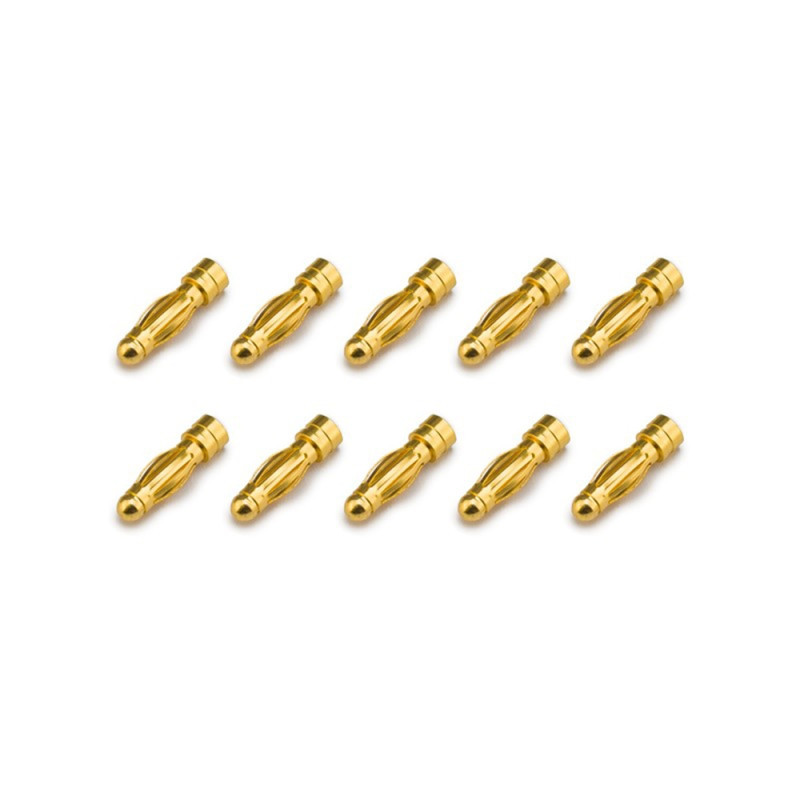10 Prises plaquées Or PK 3 mm mâle - 1/10 - KONECT KN-130306-10M