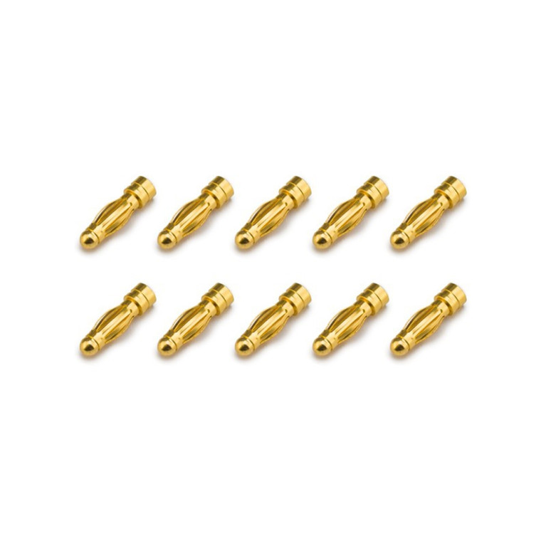 10 Prises plaquées Or PK 3 mm mâle - 1/10 - KONECT KN-130306-10M