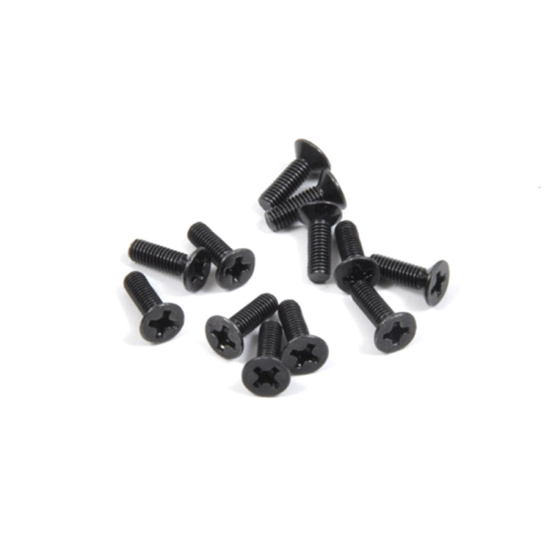 12 Vis tête fraisée métal 3x10mm - 1/10 - T2M T4911/70