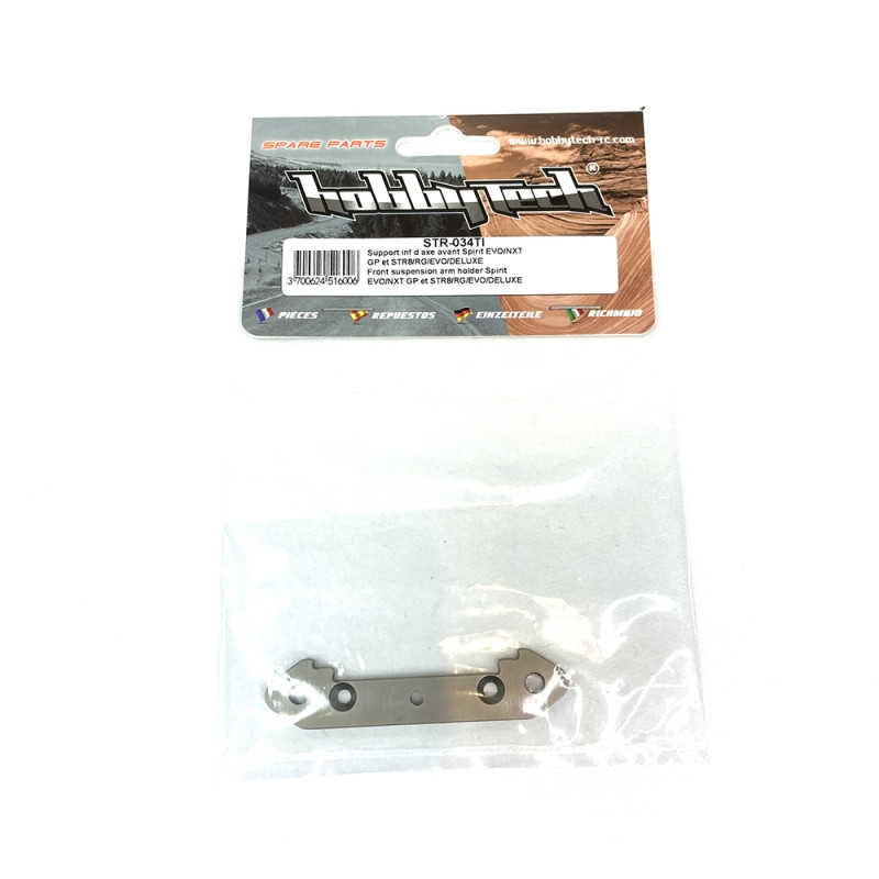 Support inferieur d'axe avant - 1/10 - HOBBYTECH STR034TI