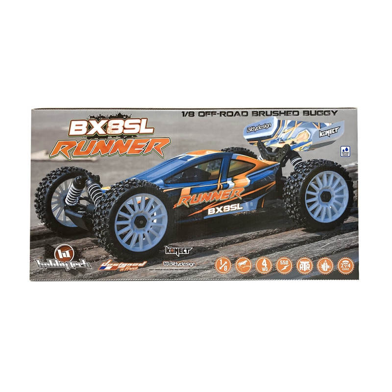 Buggy BX8 Runner RTR 4WD Orange - HOBBYTECH 1BX8RUNNERO - 1/8