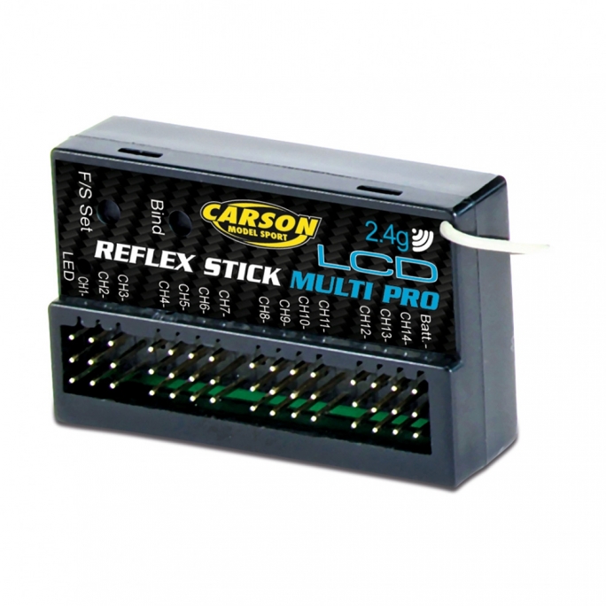 Récepteur Reflex Stick Multi PRO LCD 14 canaux - CARSON 500501544