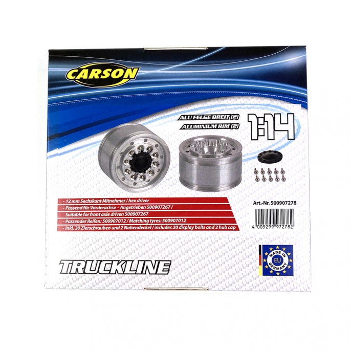 Jantes larges en aluminium pour essieu avant (x2) - CARSON 500907278 - 1/14