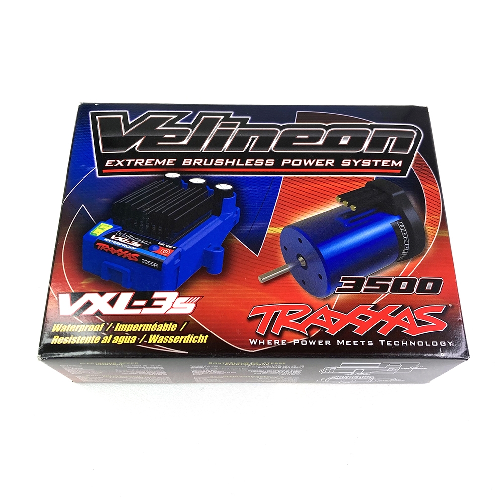 Traxxas 3350R – Système Velineon VXL-3S Brushless – Moteur Sans Balais 3500 – Upgrade Ultime Pour Voiture RC – Pièce D’origine – Haute Performance