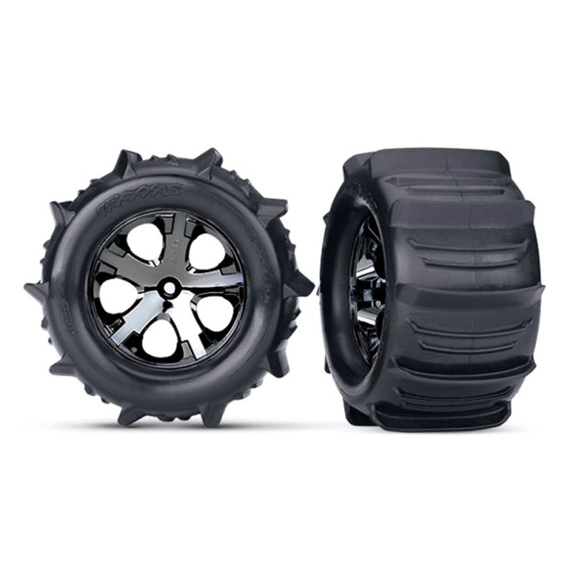 Roues Paddle Black Chrome (x2) - TRAXXAS 3689 - 1/10