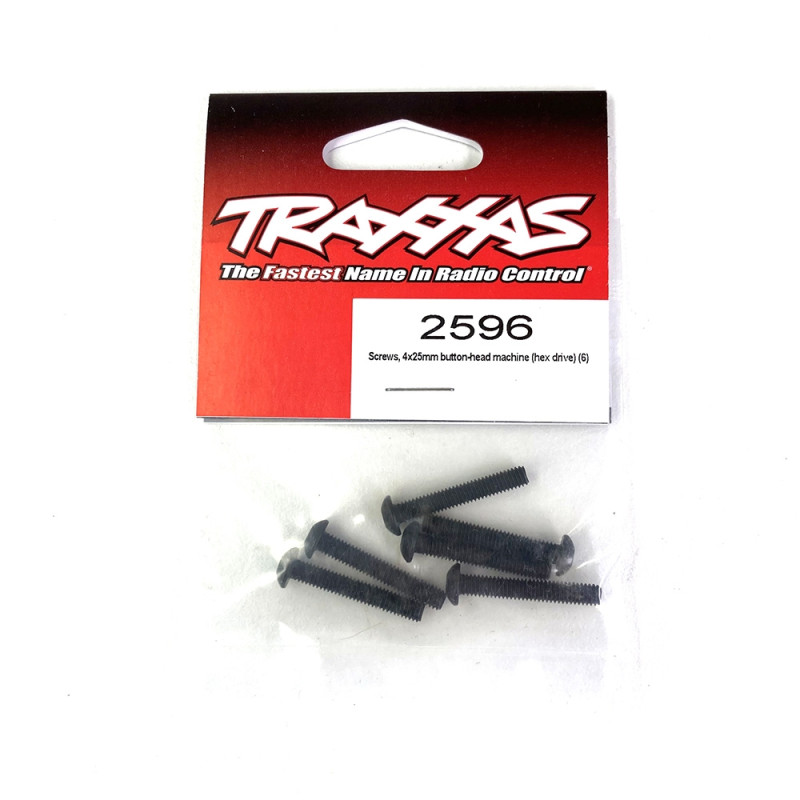 Vis BTR à Tête Bombée 4 x 25 mm (x6) - TRAXXAS 2596