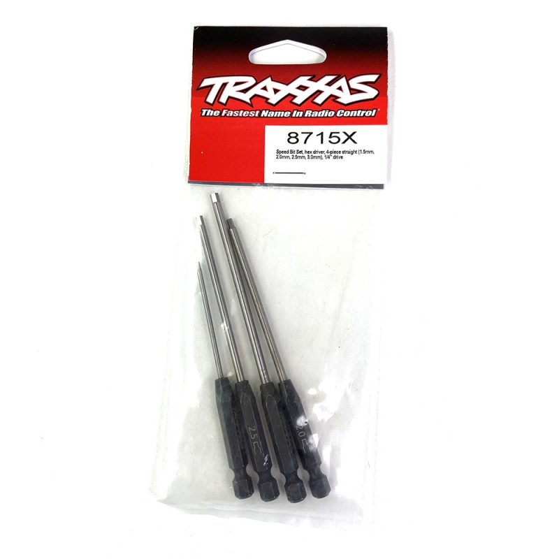 Ensemble de tournevis à tête hexagonale, compatible visseuse (x4) - TRAXXAS 8715X