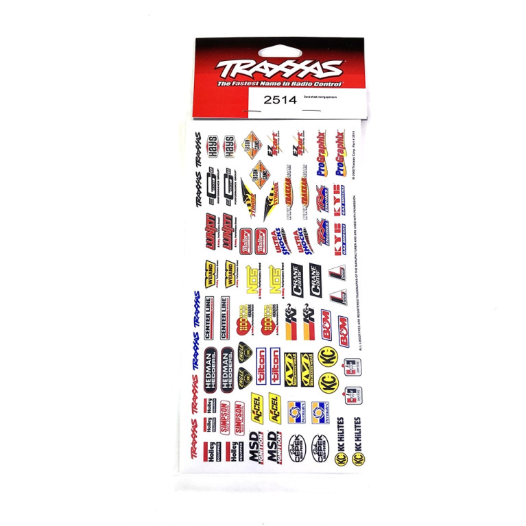 Planche de Stickers / Sponsors / Racing - TRAXXAS 2514