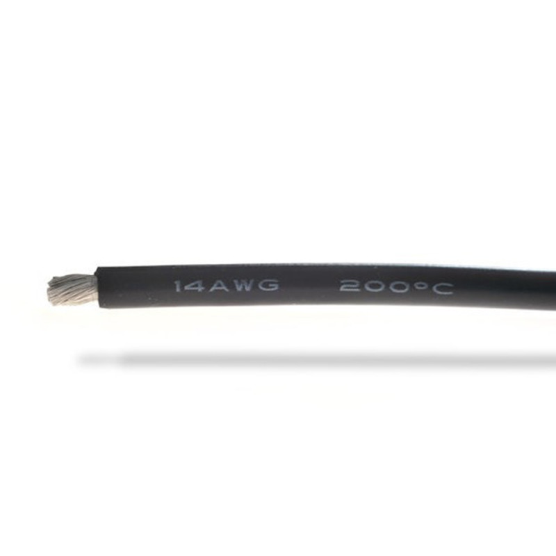 Fil silicone 14AWG (2,12mm²) noir, 1m - BEEZ2B BEEC3014K