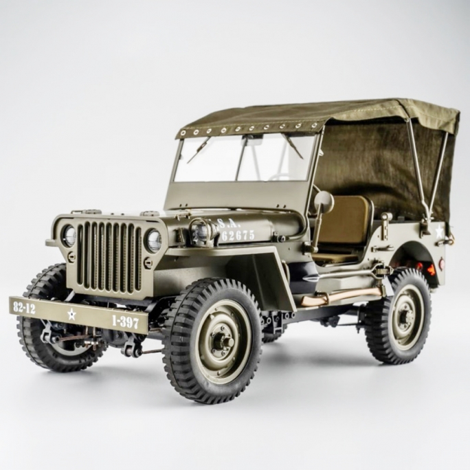Capote en tissus Optionnelle, Jeep Willys - ROC HOBBY ROCC1167 - 1/12