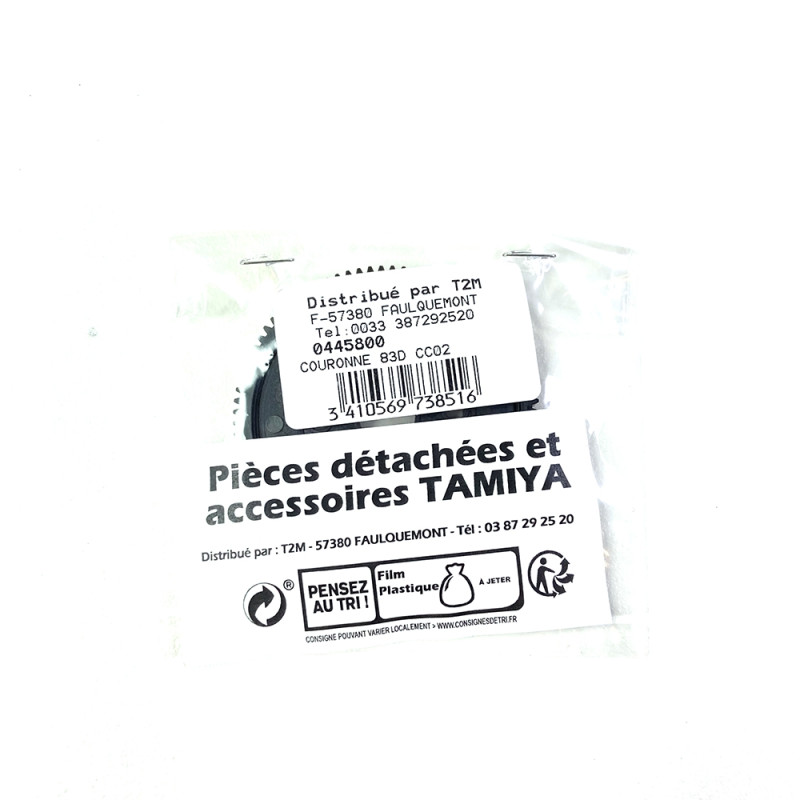 Couronne principale 83dts module 06 pour CC02 et TA04 - TAMIYA 445800 - 1/10