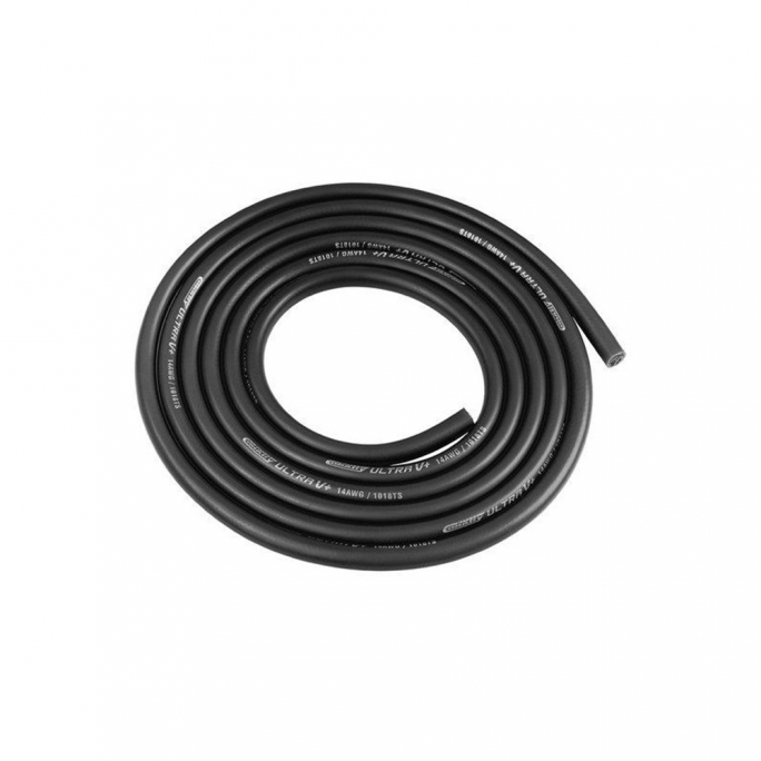 Fil Noir Ultra V+ Silicone Super Flexible 14AWG 1m - CORALLY  50121