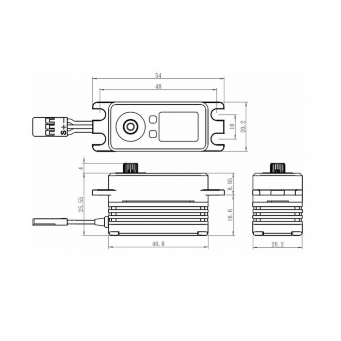 Servo Monster HV Low Profil 30kg / 0,065s 7.4V - SAVOX SB2262SG