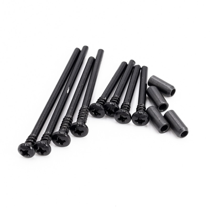 Kit d'axes fixation triangles et étriers Rogue Terra - HOBBYTECH ROG051 - 1/10