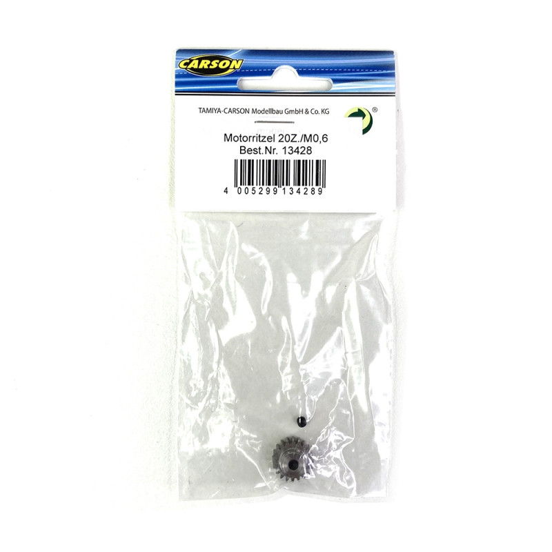 Pignon moteur 20 dents M 0,6 acier trempé - CARSON 500013428