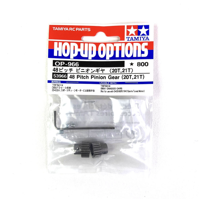 Pignons moteur 20/21T 48dp - TAMIYA 53966 - 1/10