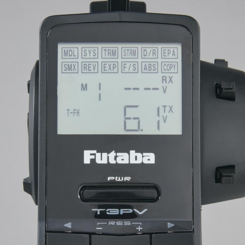 Radiocommande à volant 3 voies 2.4 ghz avec récepteur - FUTABA T3PVR203GF