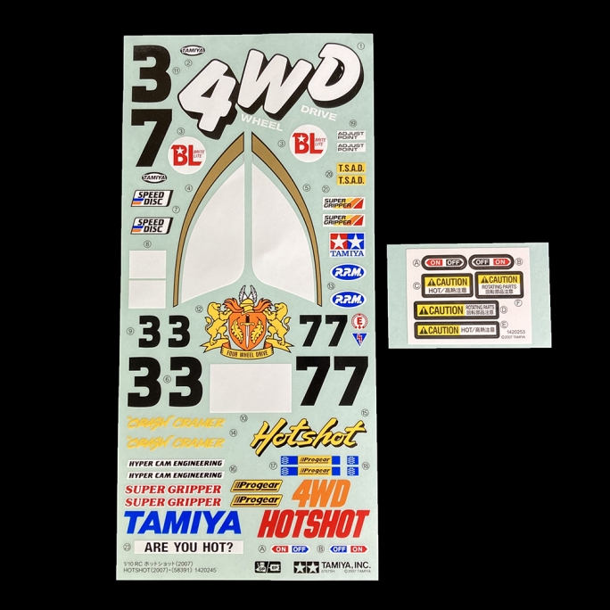 Planche de Stickers TAMIYA Hotshot - TAMIYA 9495516 - 1/10
