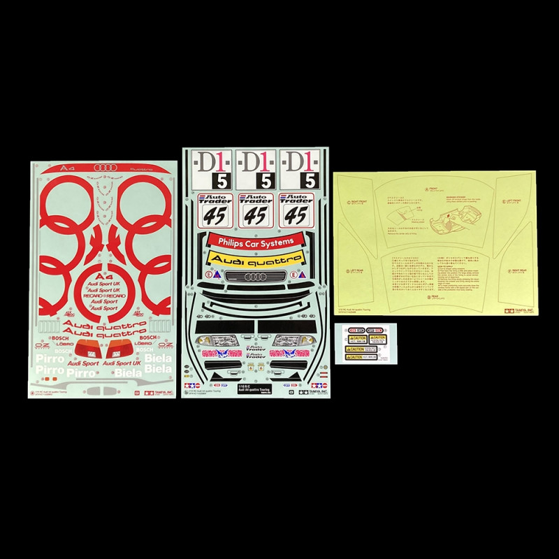 Planche de Stickers TAMIYA Audi Quattro - TAMIYA 9494211 - 1/10