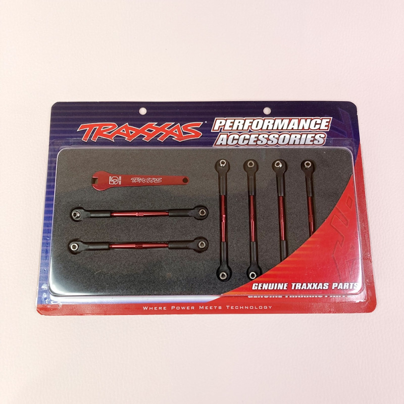 Kit Biellettes Alu rouge (x6) - TRAXXAS 5539X