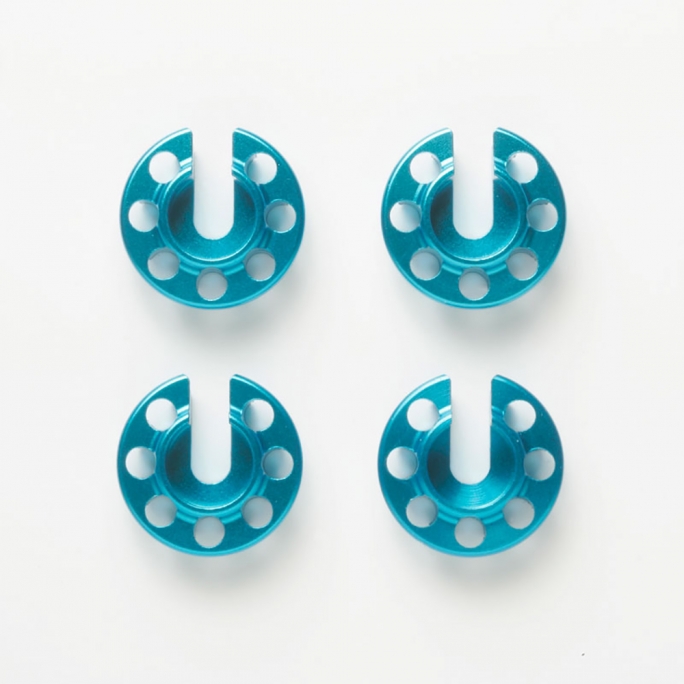 Coupelles d'amortisseur, en aluminium Bleu (x4) - TAMIYA 53876