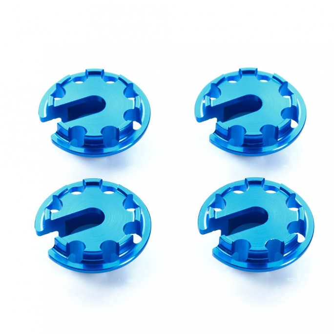 Coupelles d'amortisseur +1mm, en aluminium Bleu (x4) - TAMIYA 54776