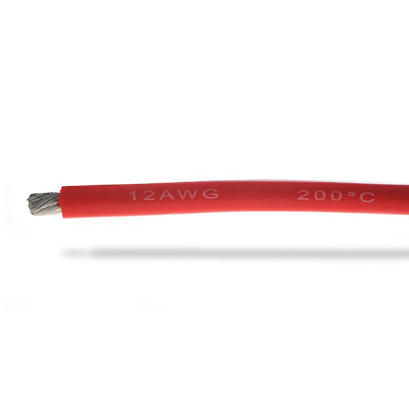 Fil silicone 12AWG (3,58mm²) rouge - 1m - BEEZ2B BEEC3012R