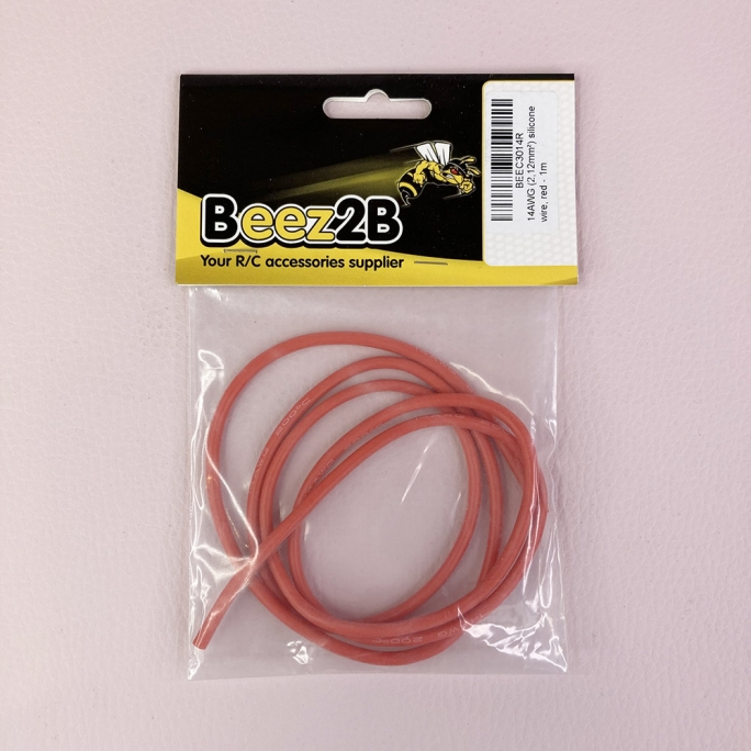 Fil silicone 14AWG (2,12mm²) rouge, 1m - BEEZ2B BEEC3014R
