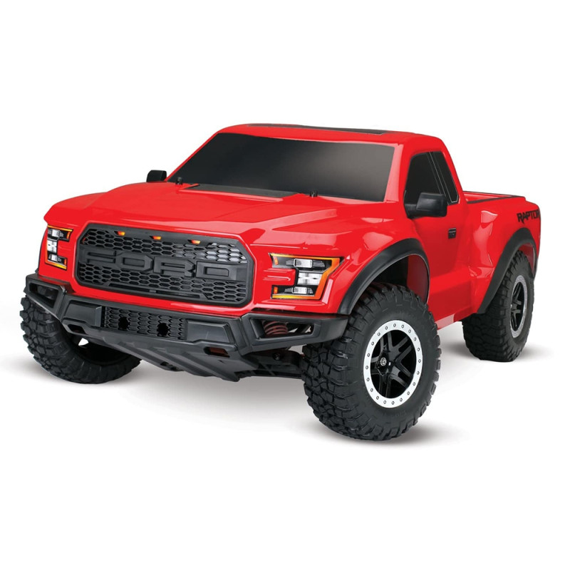 Ford F-150 Raptor 2WD "Charbon / Brushed" Rouge - TRAXXAS 580941RED - 1/10