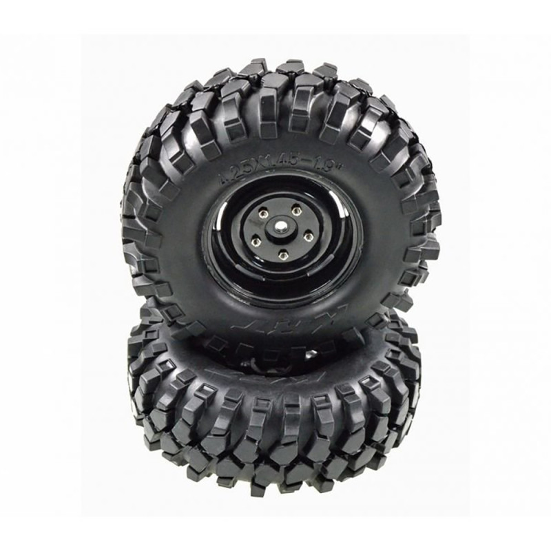 Roues pour Crawler, Noir (x2) - CARSON 500900562 - 1/10