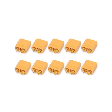 Prises Type XT90 Mâle (x10) - KONECT KN13032710M