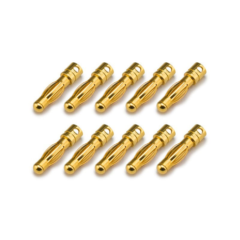 Prises plaquées Or PK 4 mm Mâle (x10) - KONECT KN13030810M