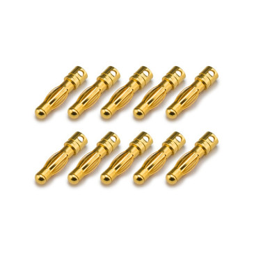 Prises plaquées Or PK 4 mm Mâle (x10) - KONECT KN13030810M