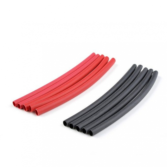 Gaine thermo 2.4mm, Rouge / Noir (x10) - CORALLY C50220