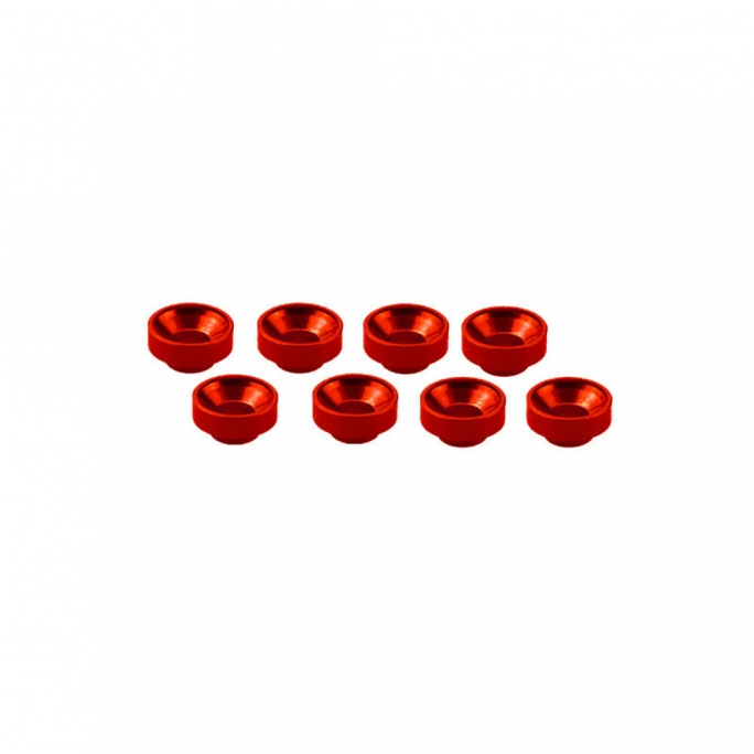Rondelles de servos M3, Rouge (x8) - ULTIMATE UR1507R
