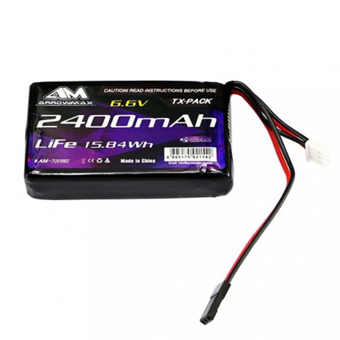Batterie 6.6V 2400mAh Life TX Radio Futaba - ARROWMAX AM700992