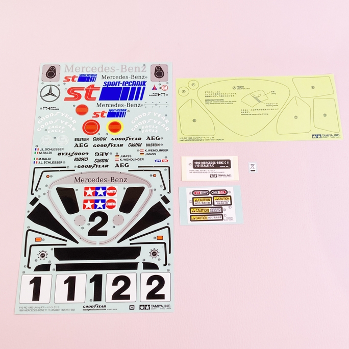 Stickers + masques pour groupe C, Mercedes C11 - TAMIYA 9494248 - 1/10