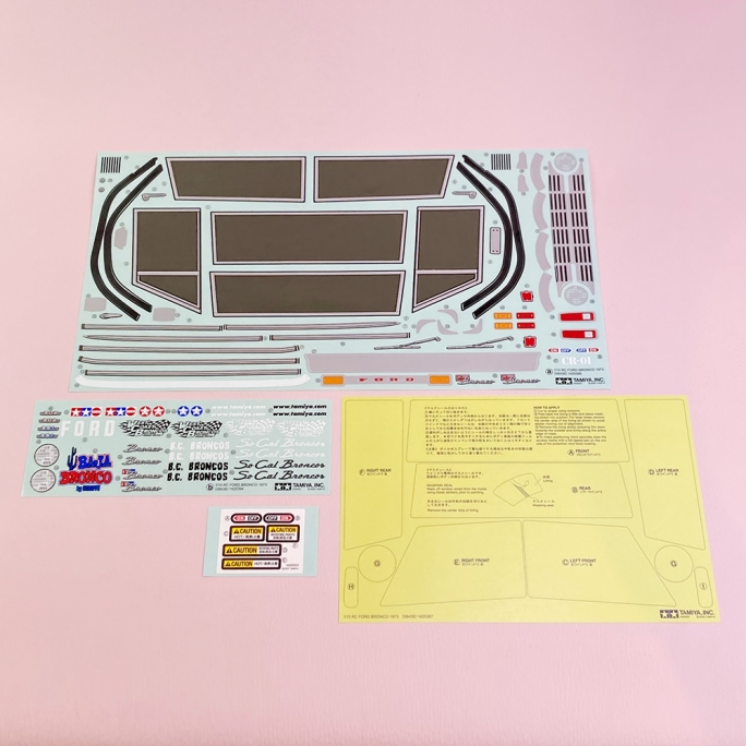 Stickers + masques pour Ford Bronco 1973 - TAMIYA 9495593 - 1/10