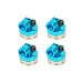 Supports de carrosserie aimantés, pour plots 1/10 (x4) Bleu - T2M T422575B