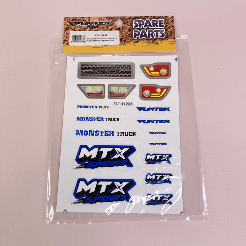 Planche stickers Bleu, MTX - FUNTEK FTK21059