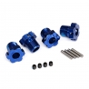 Hexagones de roues, 17 mm, Aluminium Bleu (x4) - TRAXXAS 8654