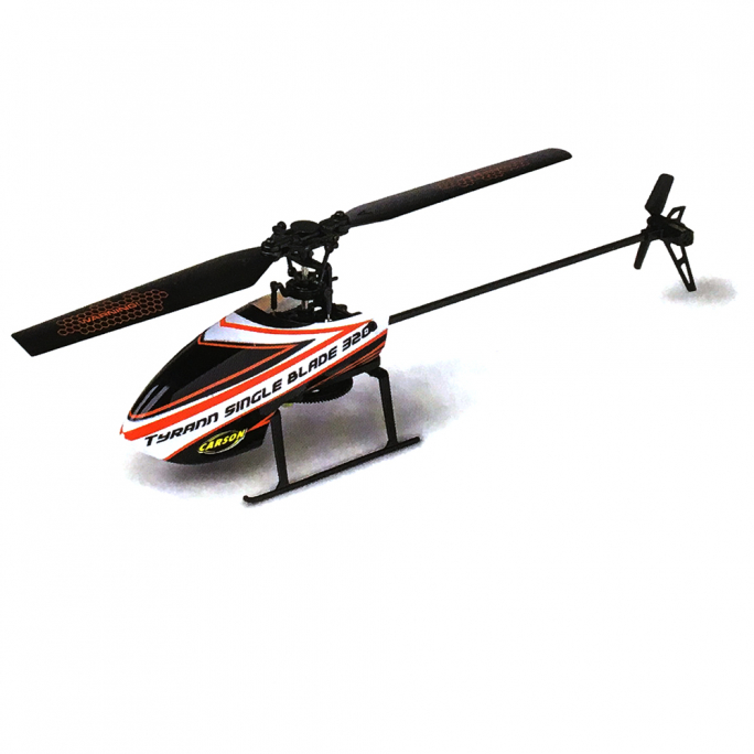 Hélicoptère Tyrann Single Blade 320, Orange - CARSON 500507170