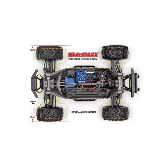 Wide MAXX 4S 4WD Brushless, Rouge- TRAXXAS 89086-4RED - 1/10