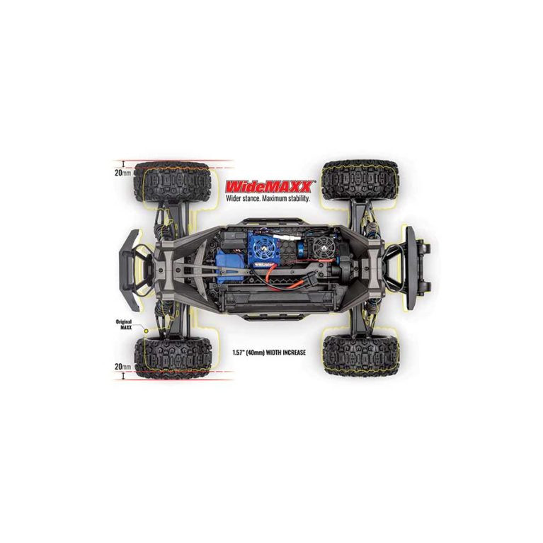 Wide MAXX 4S 4WD Brushless, Rouge- TRAXXAS 89086-4RED - 1/10