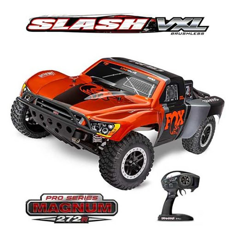 Slash 2wd VXL Brushless FOX, Pro séries - TRAXXAS 5807674FOX - 1/10