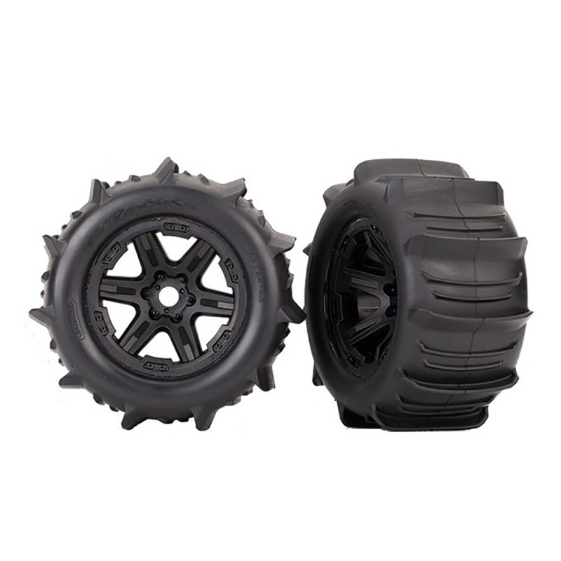 Roues a Pneus Pelle 3.8, (x2) - TRAXXAS 8674