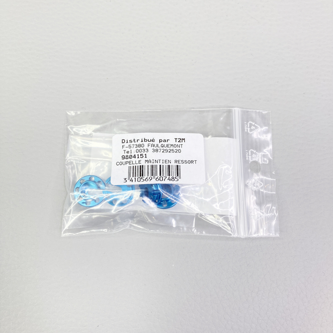 Coupelles d'amortisseur, en aluminium Bleu (x4) - TAMIYA 9804151 - 1/10