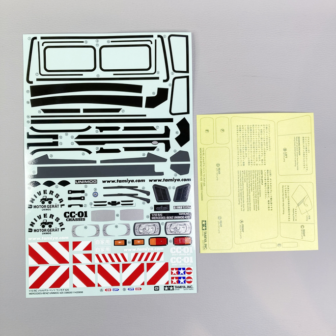 Planche de Sticker Unimog 425 Mercedes - TAMIYA 9495843 - 1/10