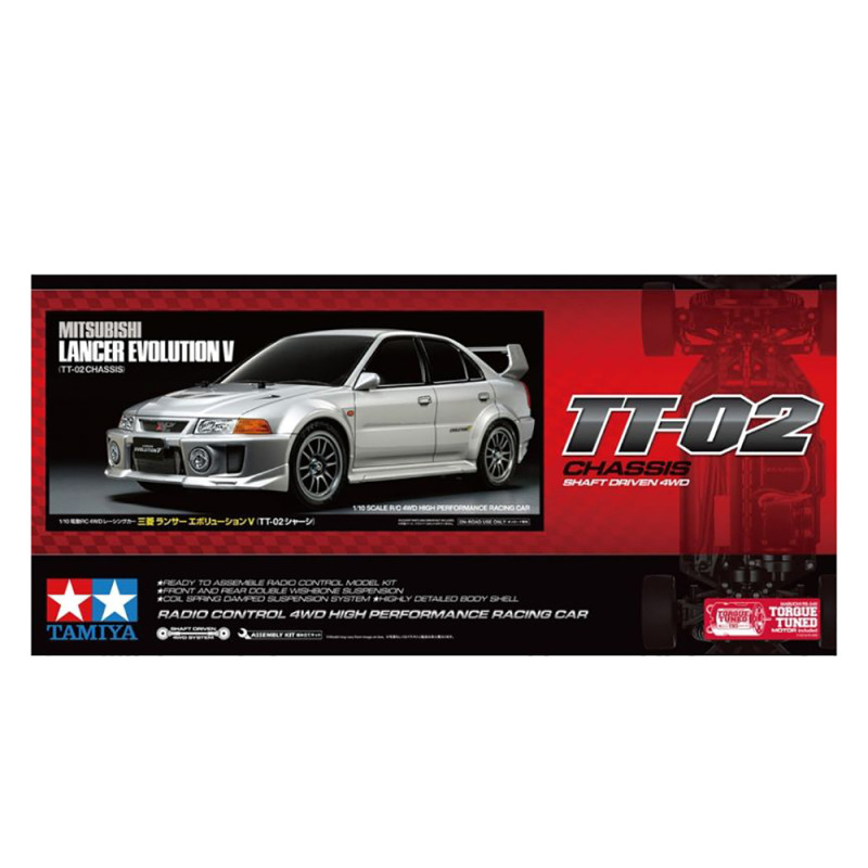 Mitsubishi Lancer Evolution V, TT02 4WD, KIT- TAMIYA 58713